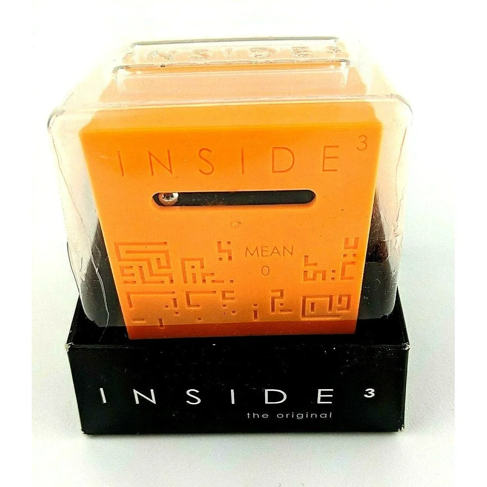 The Original Orange Labyrinth Puzzle Maze Cube Mean 0 Inside 3‎ NEW